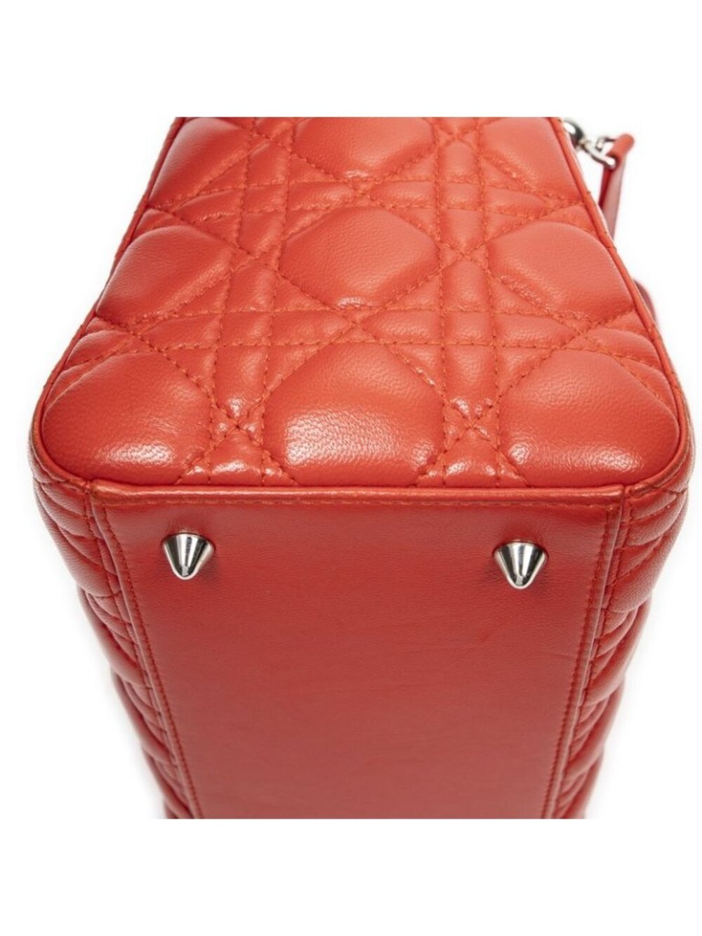 ★SOLD★ Dior Lady Dior Zip Red Cannage Lambskin Leather Handbag - Picture 8 of 10
